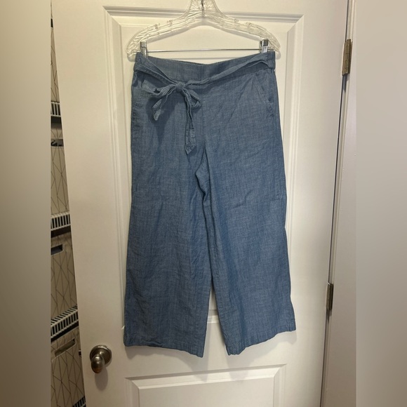 Casual Blue Wide-Leg Pants - Picture 1 of 3